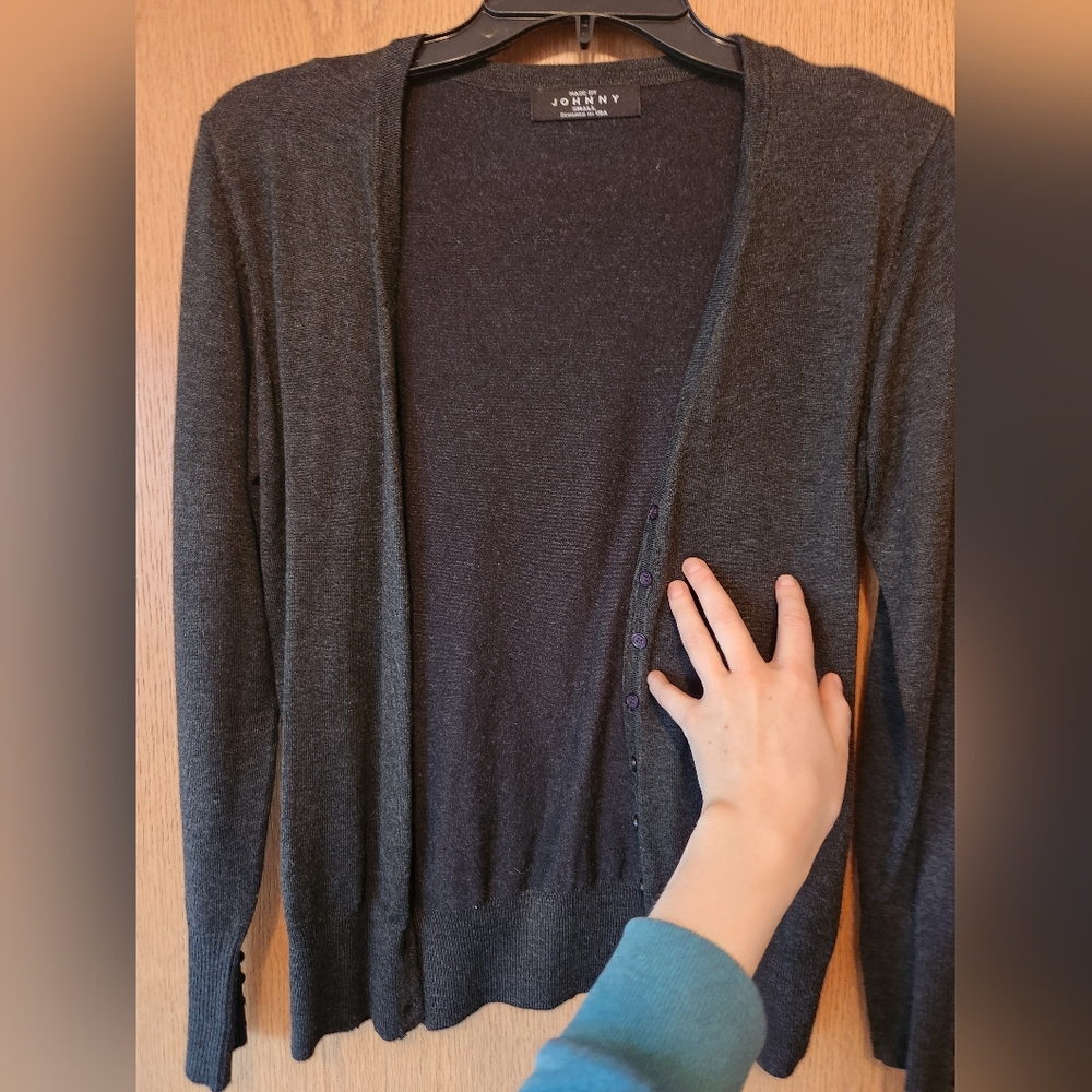 Made by Johnny Dark Grey Cardigan